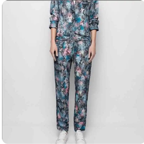 Zadig & Voltaire python floral parone camou pull on trouser - Picture 1 of 6